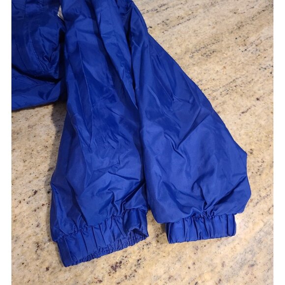 Vintage OshKosh Blue Windbreaker Rain Jacket Hooded Size 6/7 Packable - Picture 12 of 14